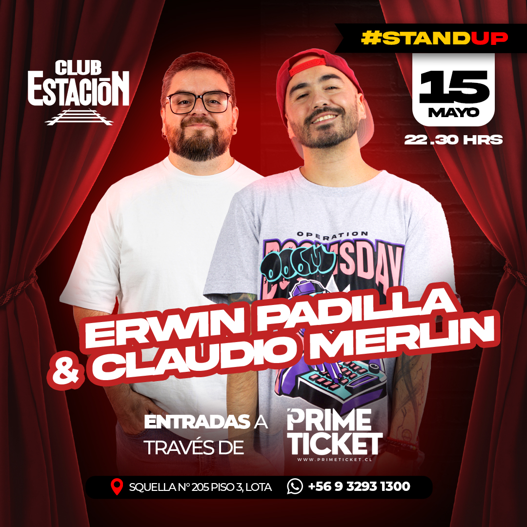 Erwin Padilla y Claudio Merlin en Club Estación Lota