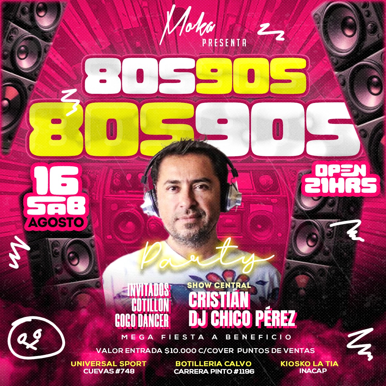 Moka Multiespacios presenta 80's 90's con Chico Pérez e invitados