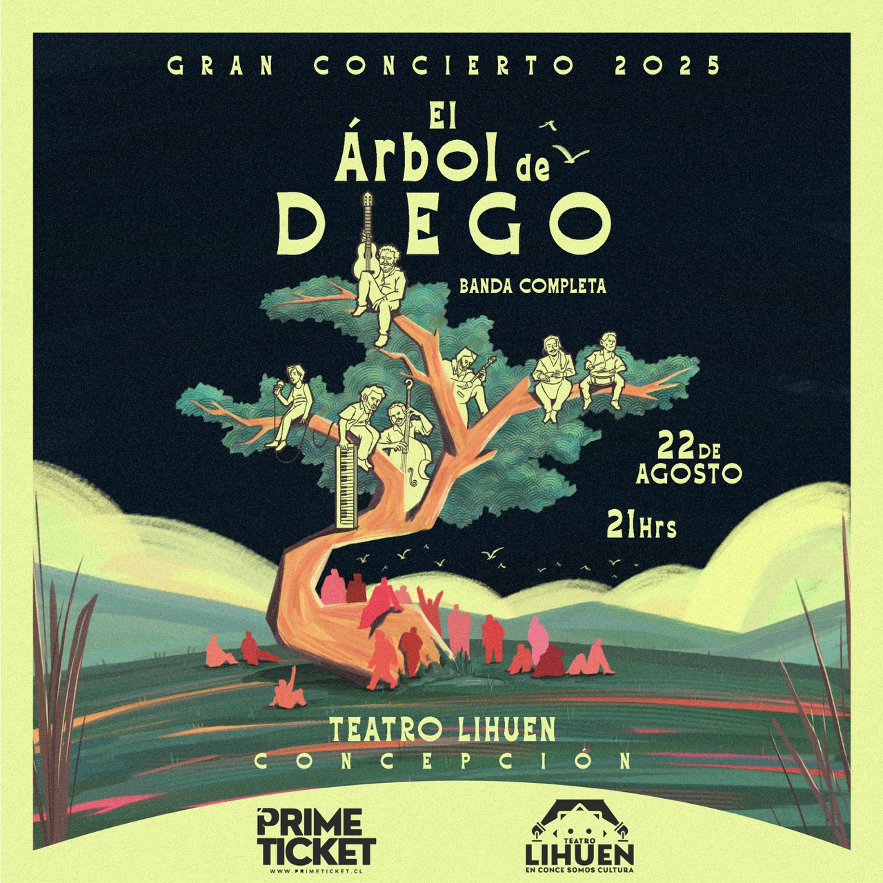 El Árbol de Diego a Banda Completa - Gran Concierto en el Teatro Lihuen de Concepción