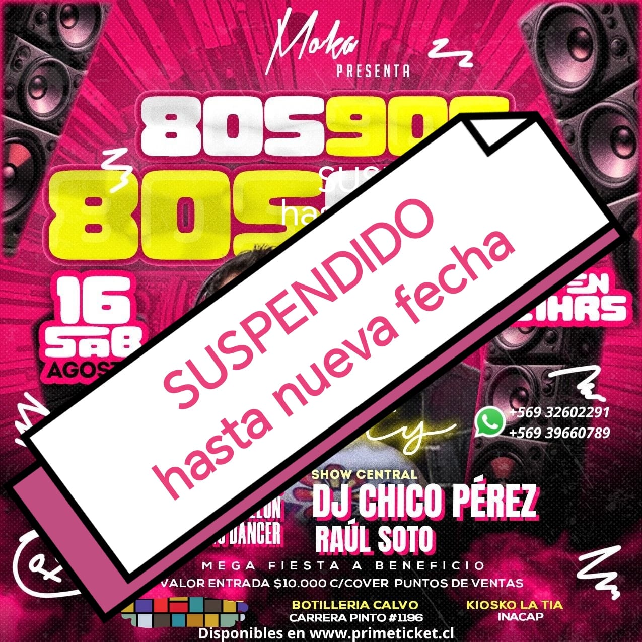 Moka Multiespacios presenta 80's 90's con Chico Pérez e invitados