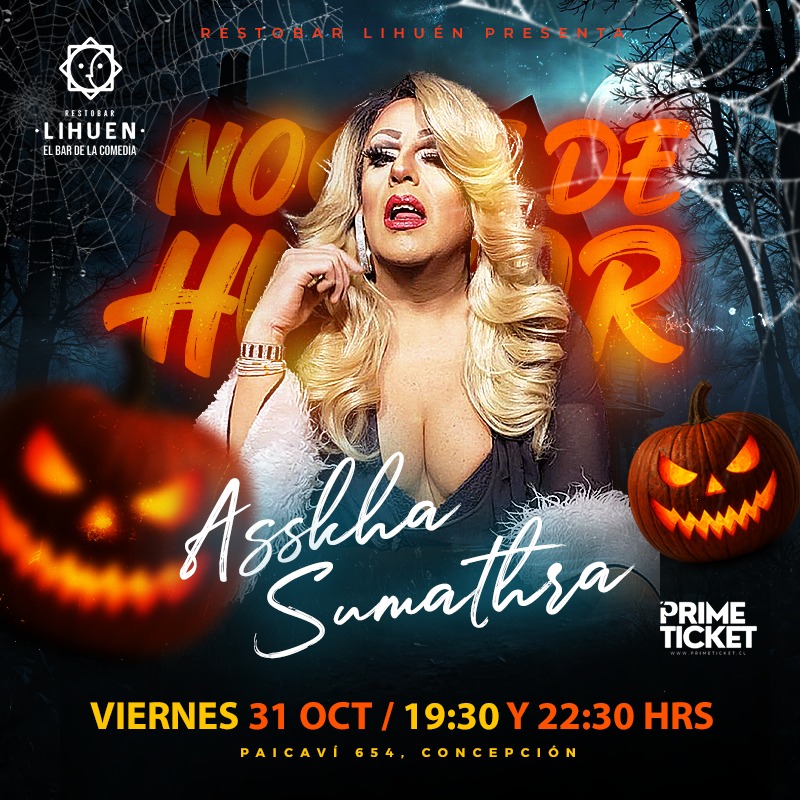🎃NOCHE DE HUMOR Y TRAVESURAS CON LA REINA DEL STANDUP ASSKHA SUMATHRA 🎃