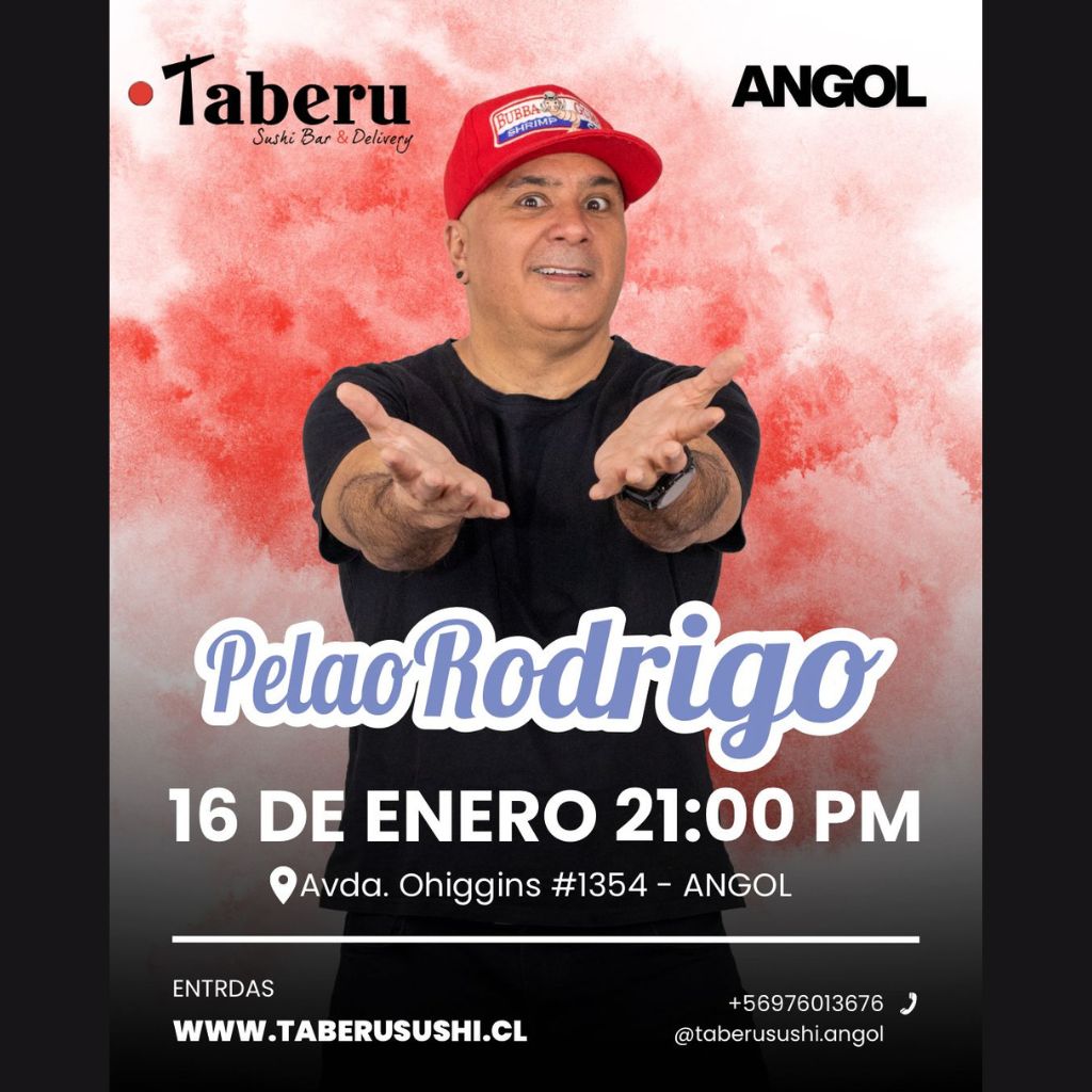 Pelao Rodrigo llega a Taberu Sushi Angol