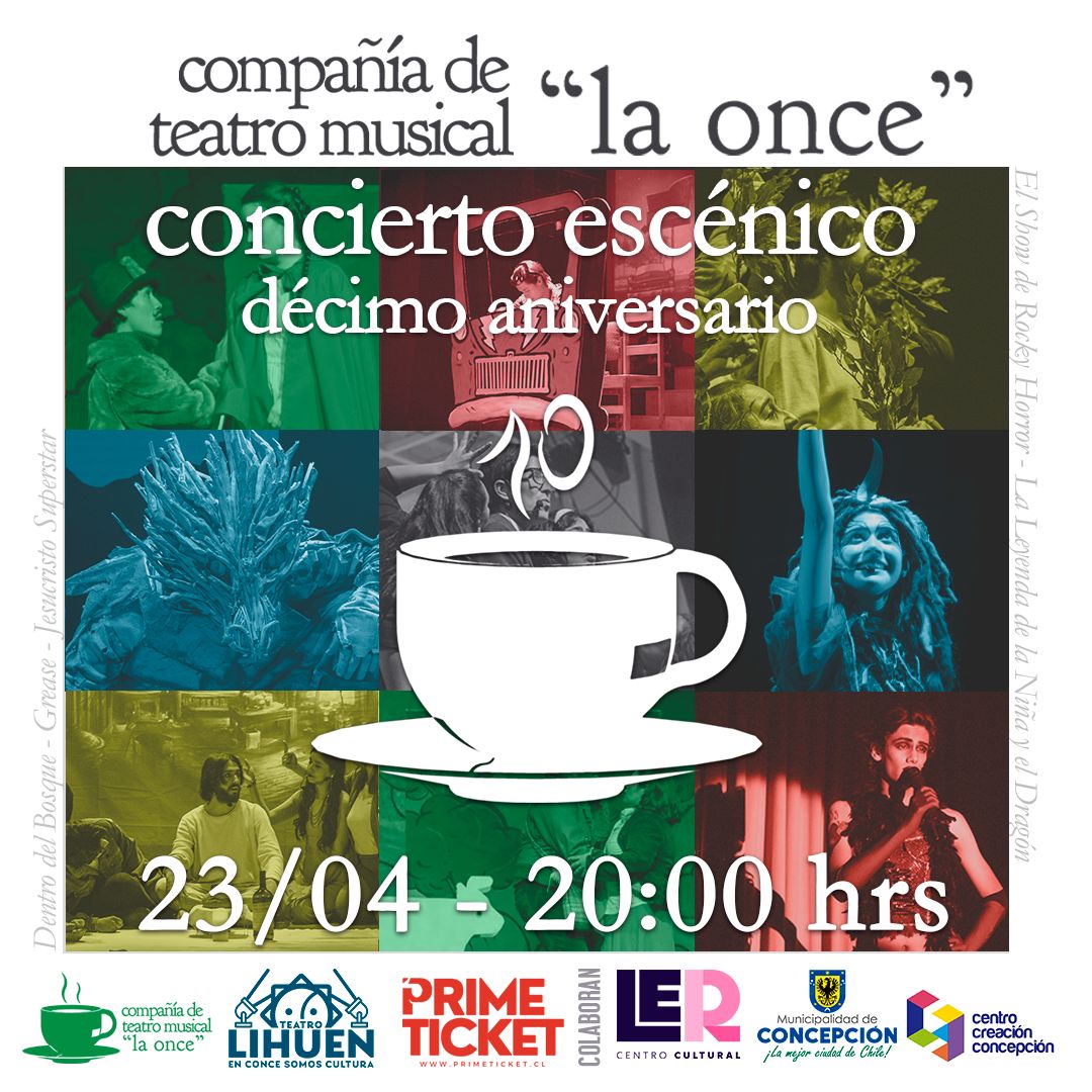 Concierto escénico décimo aniversario La Once teatro musical 