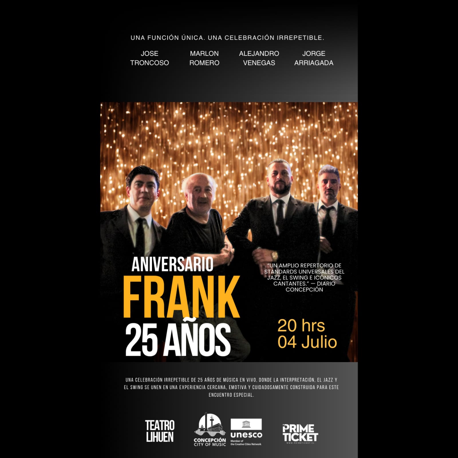 Frank 25 años en Teatro Lihuén 