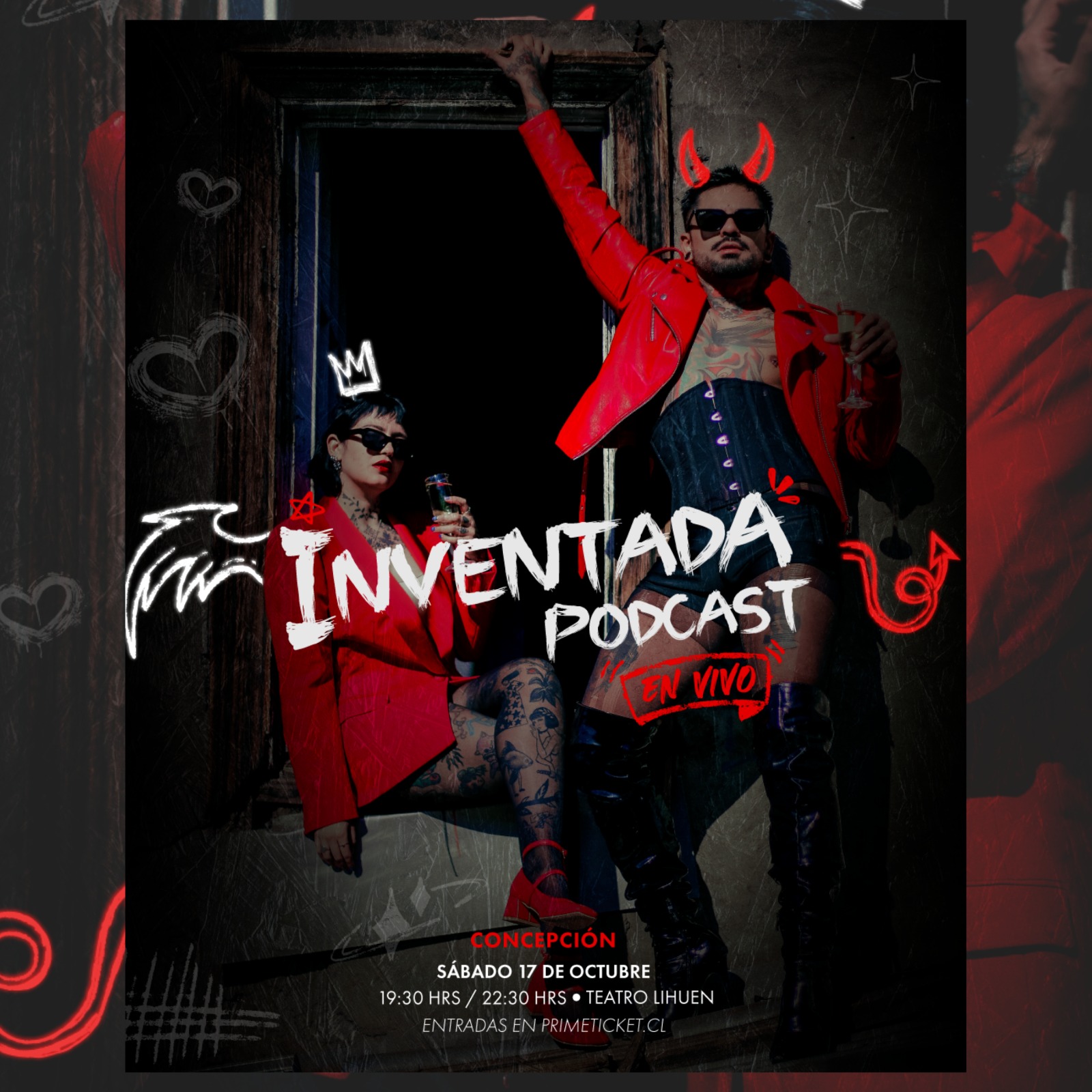INVENTADAS PODCAST EN VIVO CONCEPCIÓN doble función