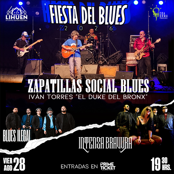 FIESTA DEL BLUES - IVÁN TORRES Y ZAPATILLAS SOCIAL BLUES + BLUES ILEGAL + INTENSA BRAVURA