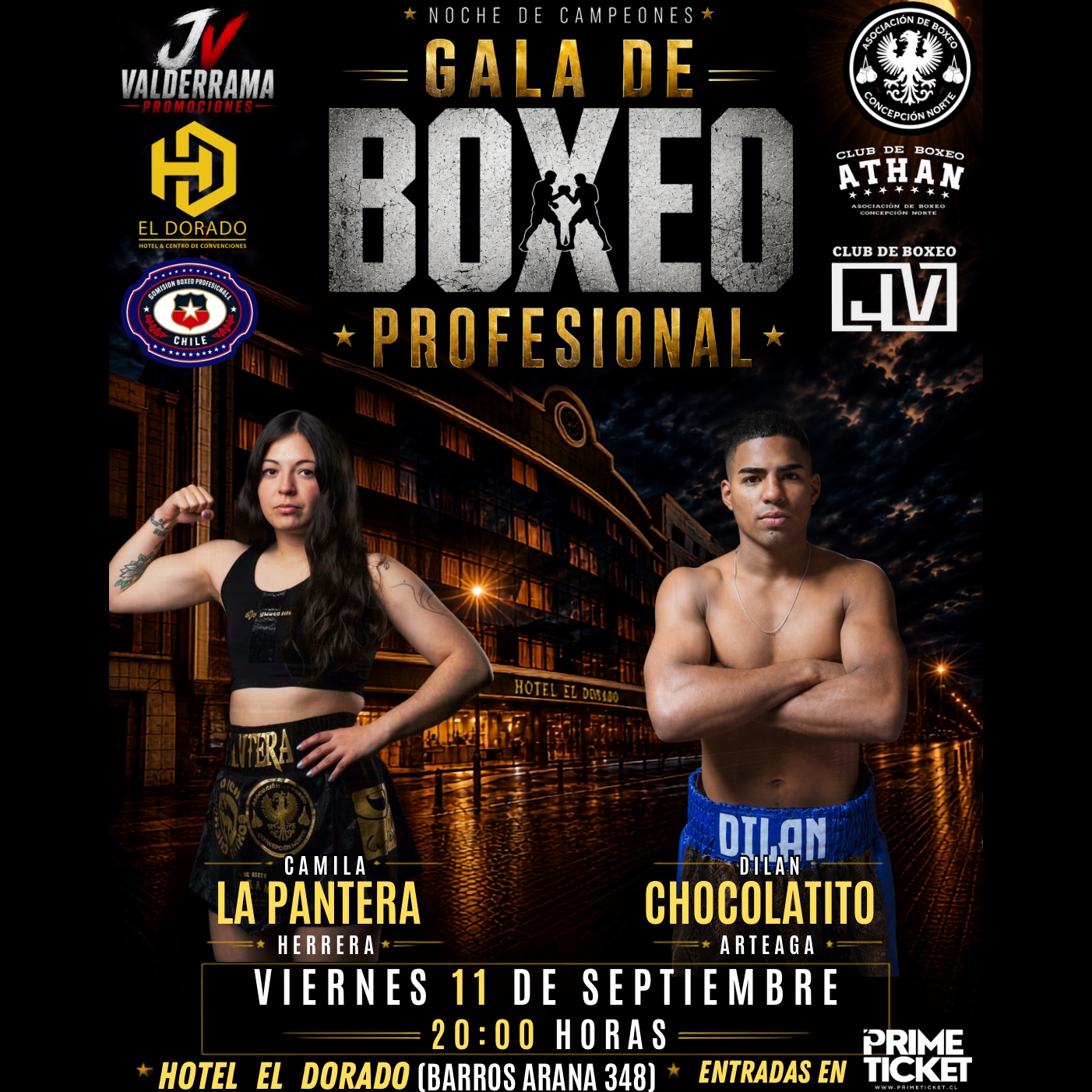 Gala de Boxeo Profesional – Noche de Campeones