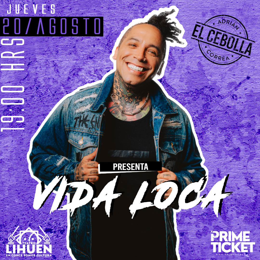 Adrián Correa “el Cebolla” presenta “vida loca” en teatro Lihuén 