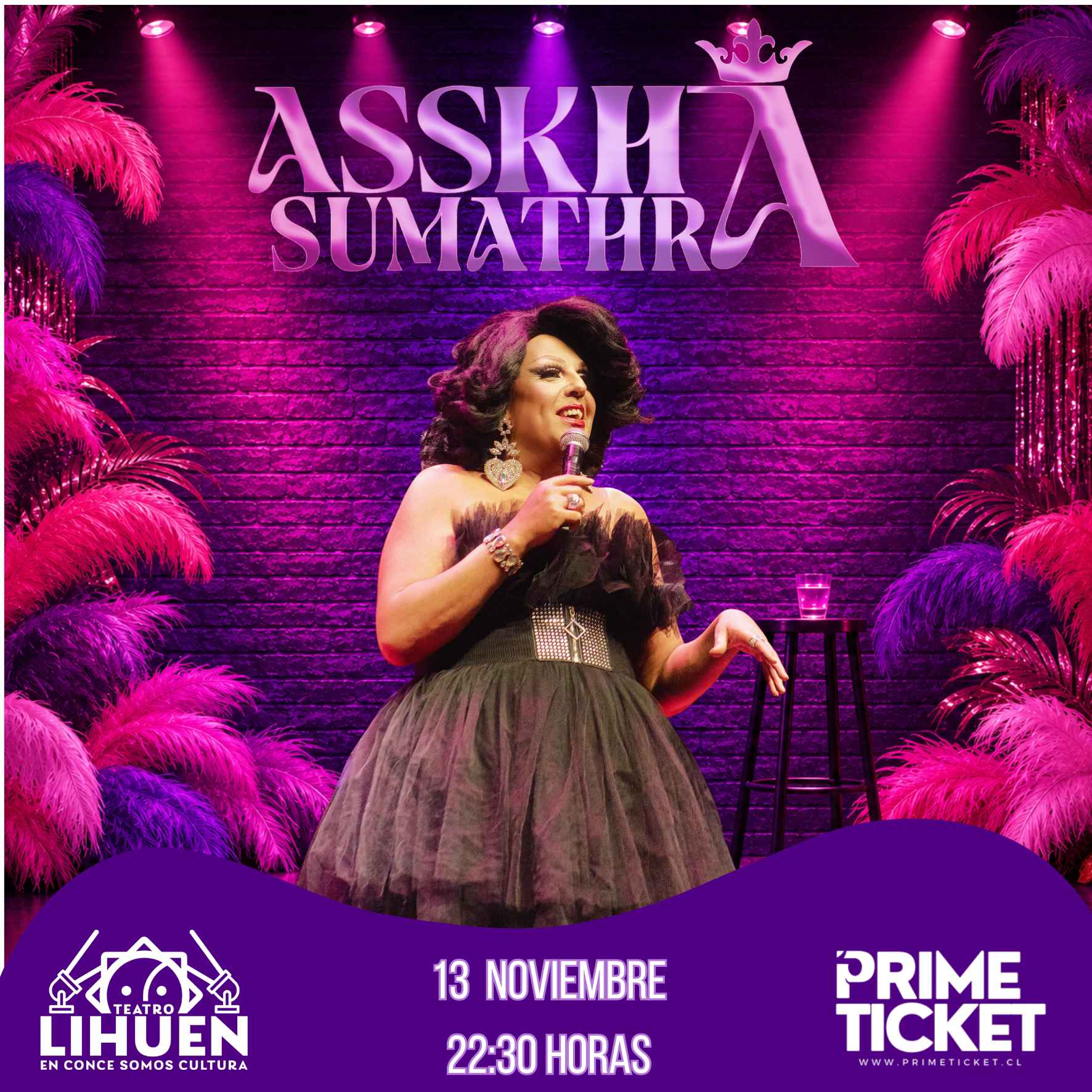ASSKHA SUMATHRA EN TEATRO LIHUEN 13 de NOVIEMBRE