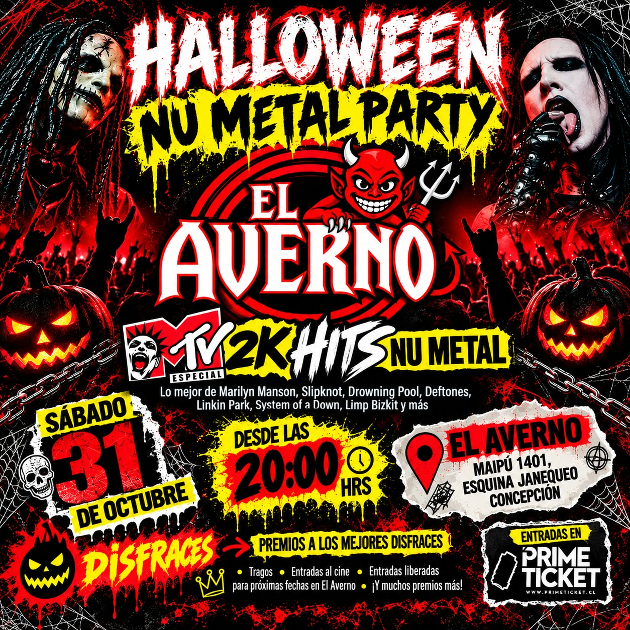 Halloween Nu Metal Party en AVERNO