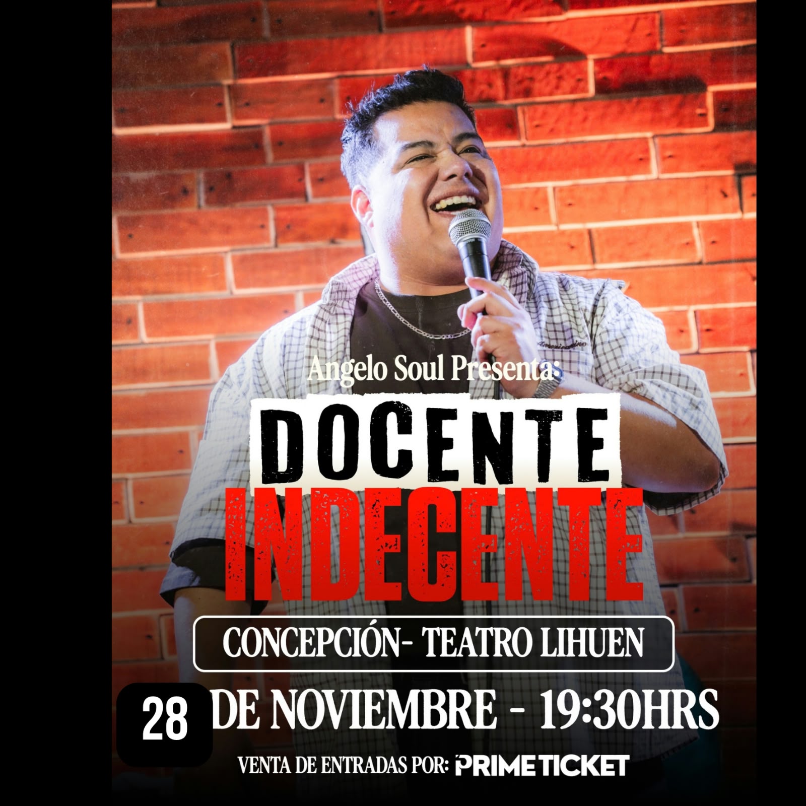 Angelo Soul presenta "DOCENTE INDECENTE" en Teatro Lihuén 19:30 horas